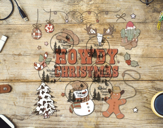 UVDTF Howdy Christmas 20oz 30oz 10"x10" Element