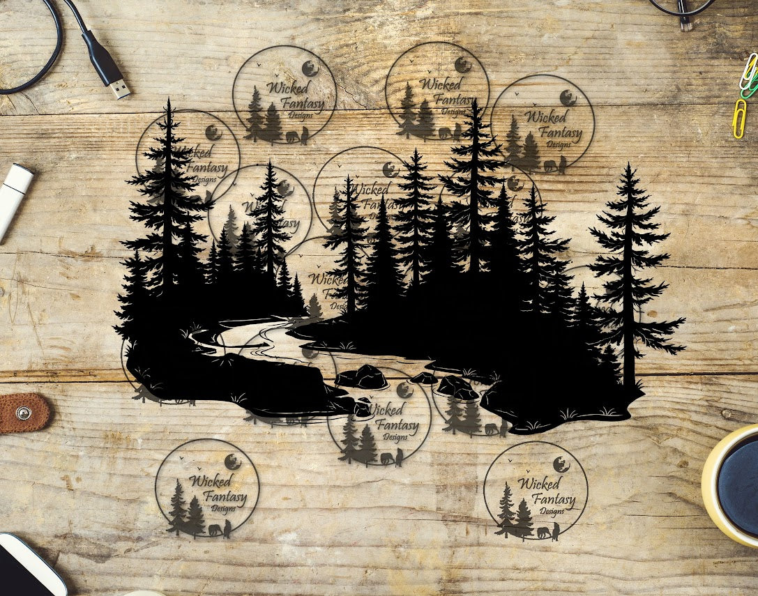 UVDTF Forest with stream