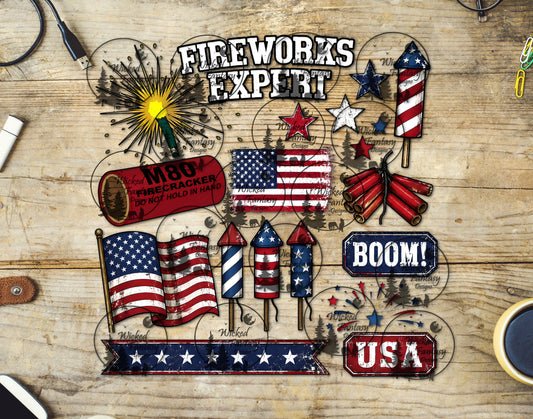UVDTF Fireworks Expert Element Sheet
