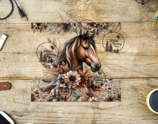 UVDTF Boho Neutrals Horse Tumbler Wrap 20oz 30oz 10"x10" Element