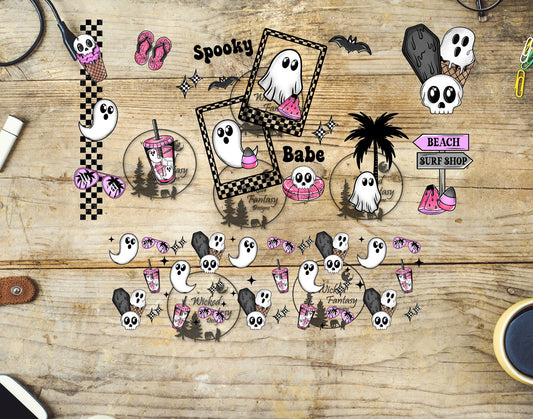 UVDTF Spooky Babe Beach Element 16oz 40oz Tumbler Wrap