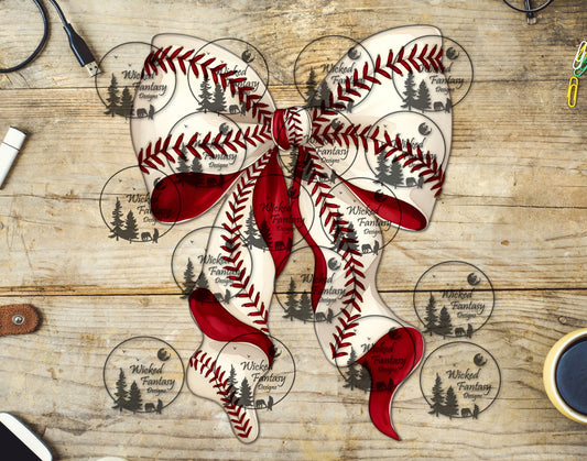 UVDTF Coquette Baseball Bow