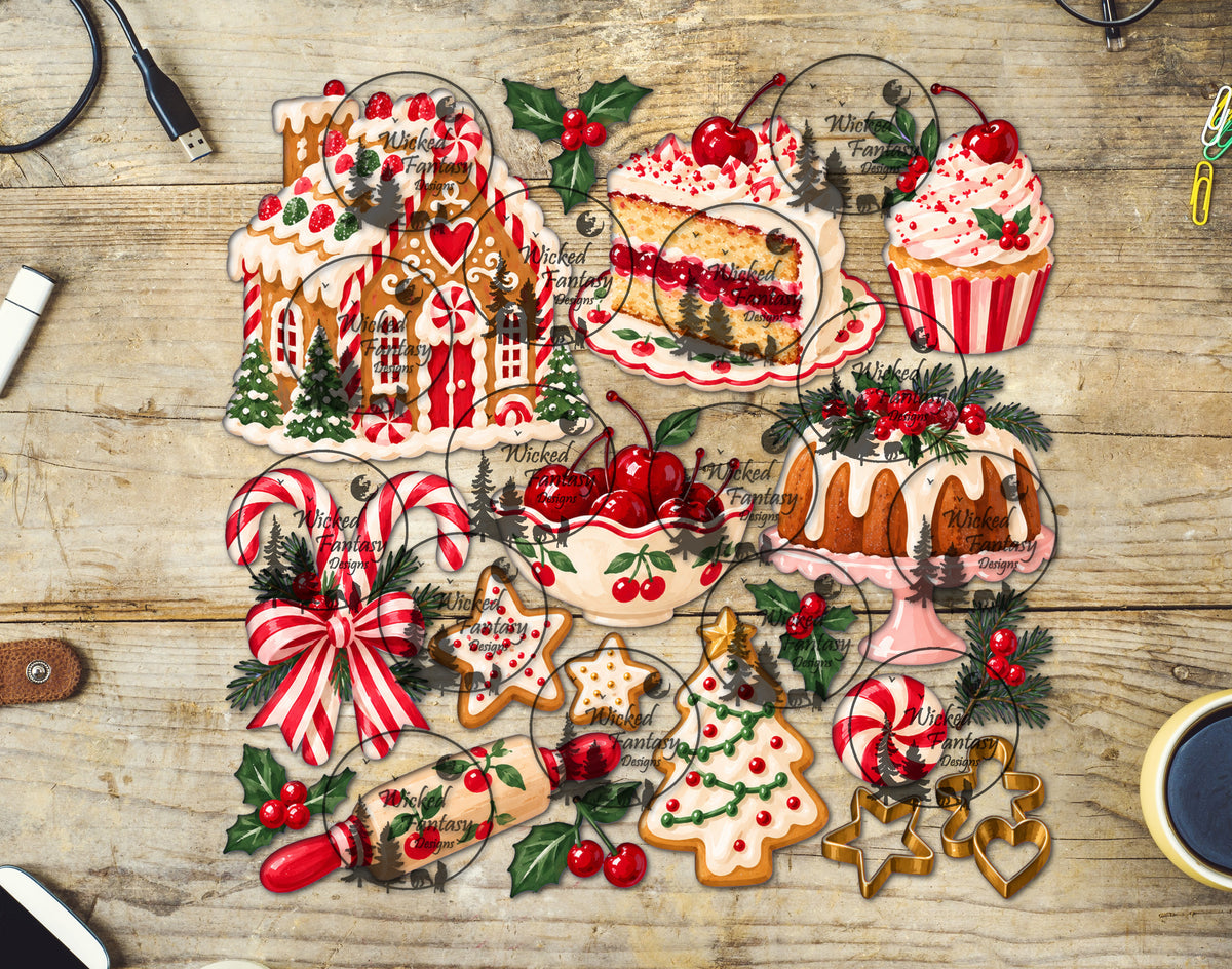 UVDTF Gingerbread Christmas Element Sheet