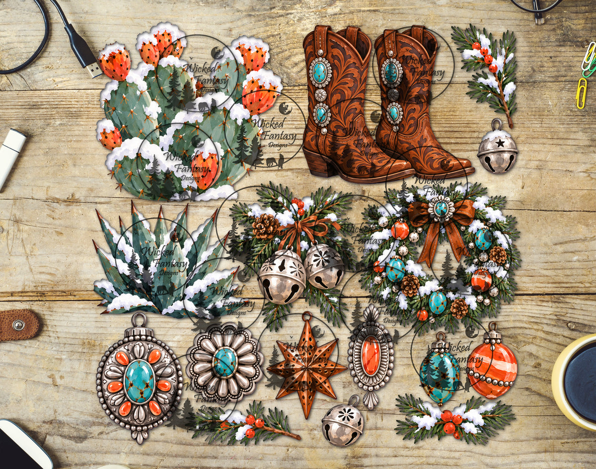 UVDTF Desert Blooms Christmas Element Sheet