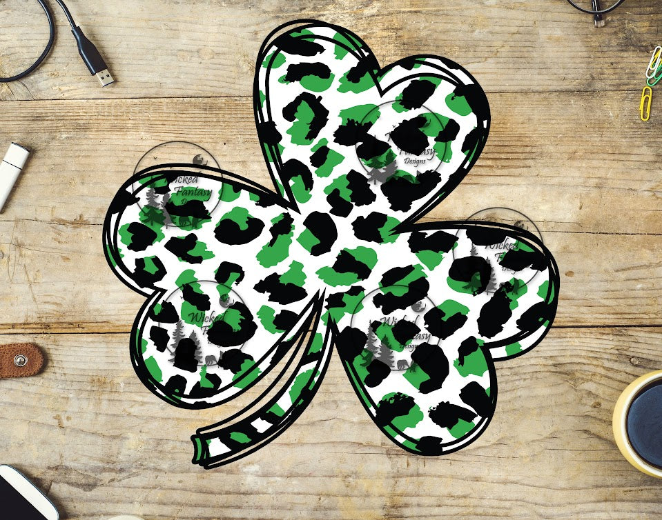 UVDTF Shamrock ( cow Print)