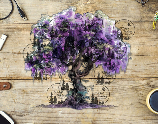 UVDTF Wisteria Wrapped Tree