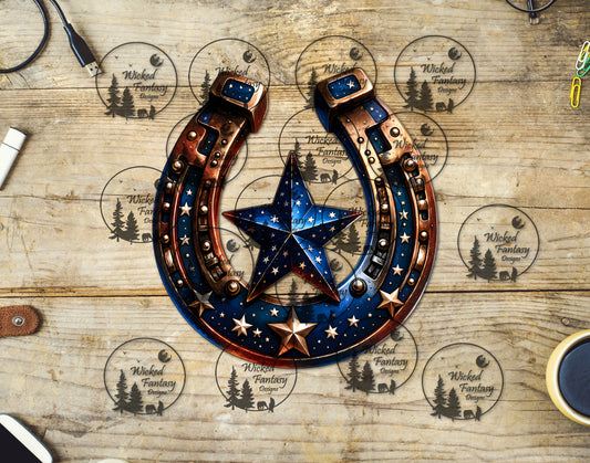 UVDTF Copper and Blue Stars Horse Shoe