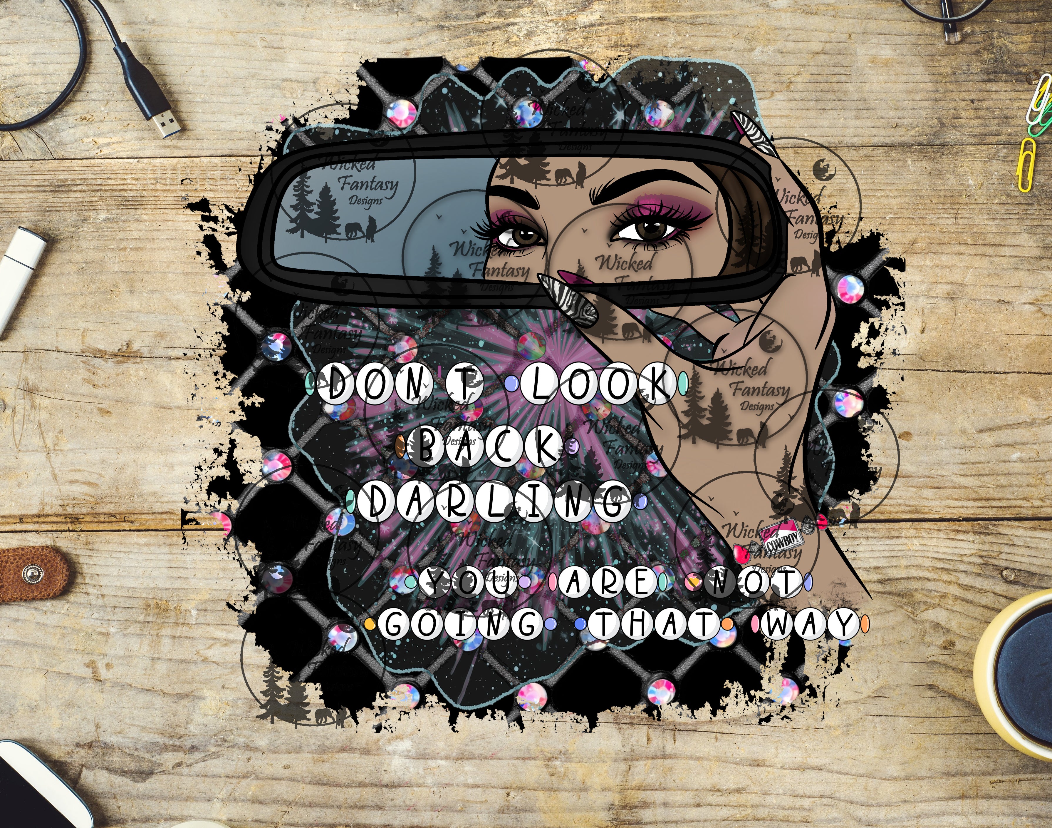 UVDTF Don't Look Back Darling – Wicked Fantasy Designs