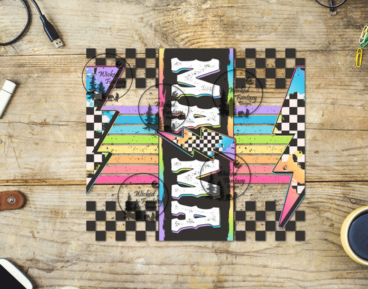 UVDTF Retro Mama Checkerboard Grunge 20oz 30oz 10"x10" Element