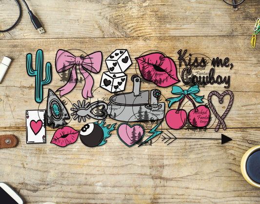 UVDTF Kiss Me Cowboy 16oz 40oz