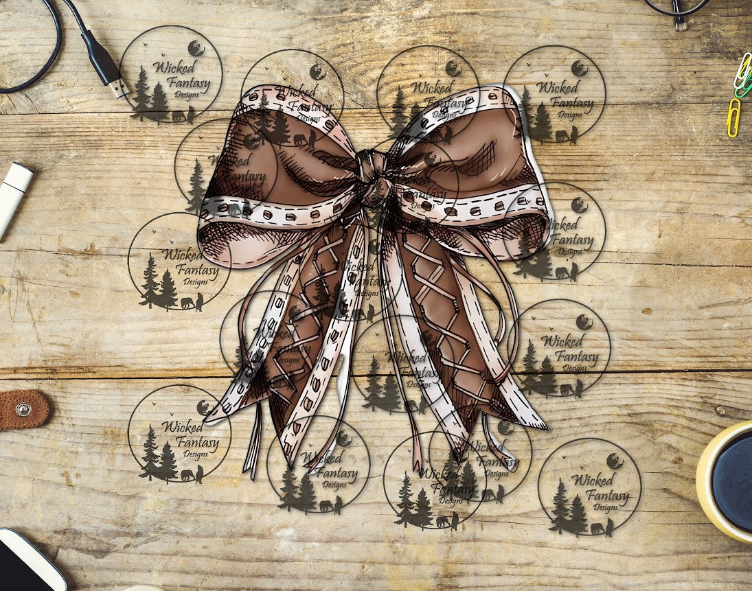 UVDTF Football Laces Bow