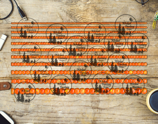 UVDTF Fire Opal Beads 6x12" Striping