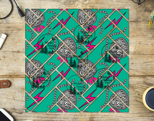 UVDTF Zebra Concho Herringbone 20oz 30oz 10"x10"