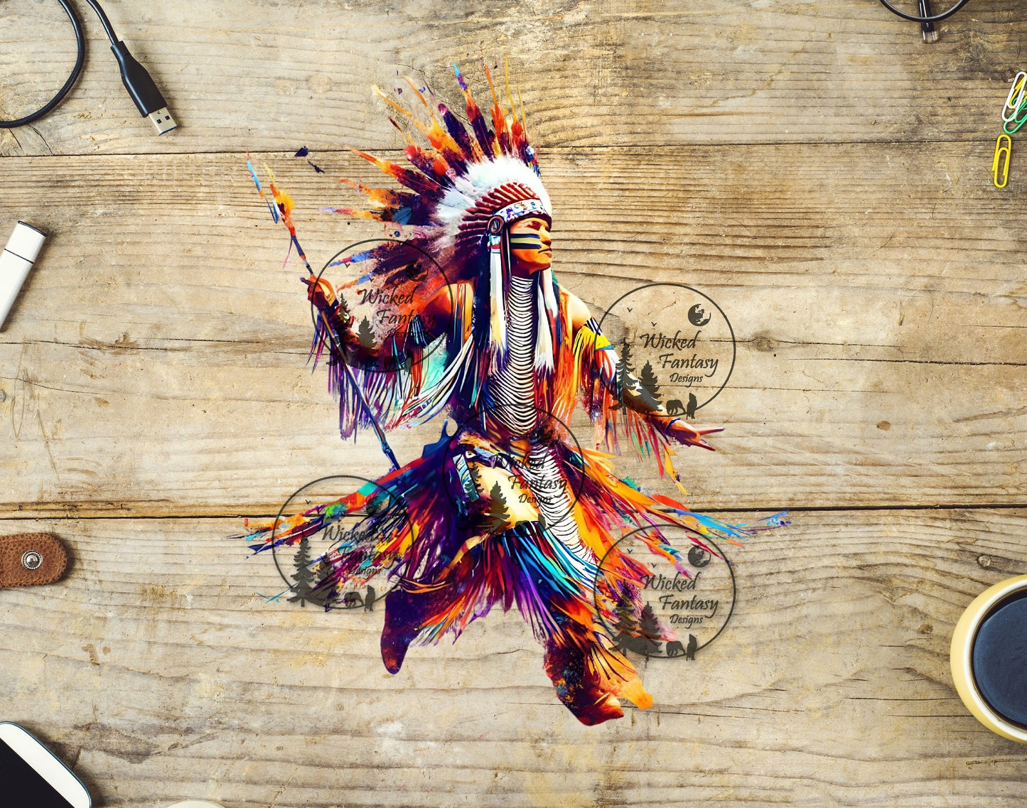 UVDTF Native American Dancing with Spear