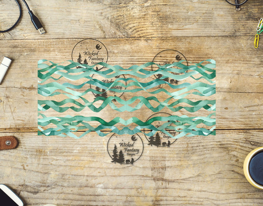 UVDTF Green Streamers Border Element 12"