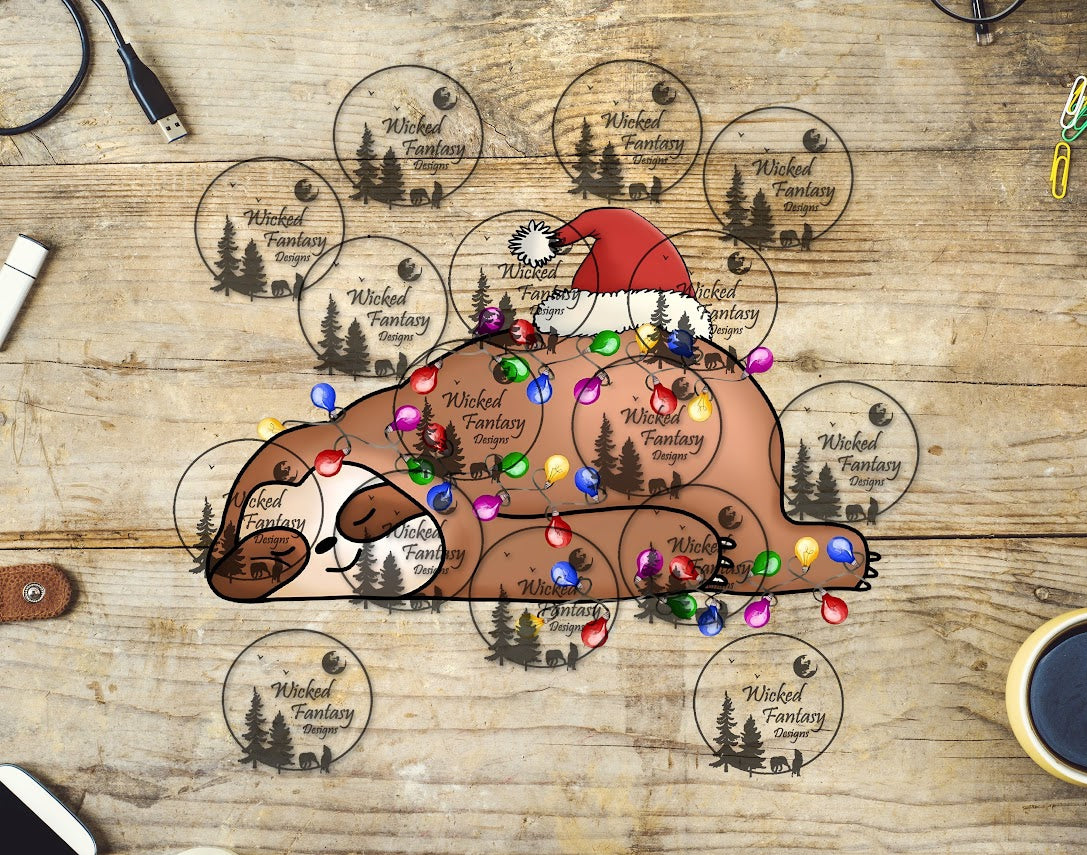 UVDTF Christmas sloth