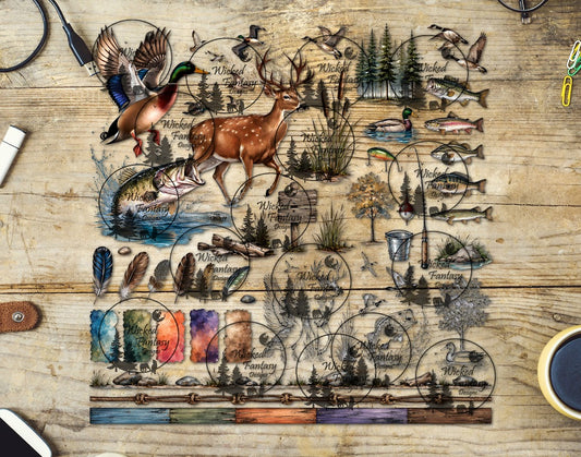 UVDTF Hunting and Fishing Multimedia Element Sheet