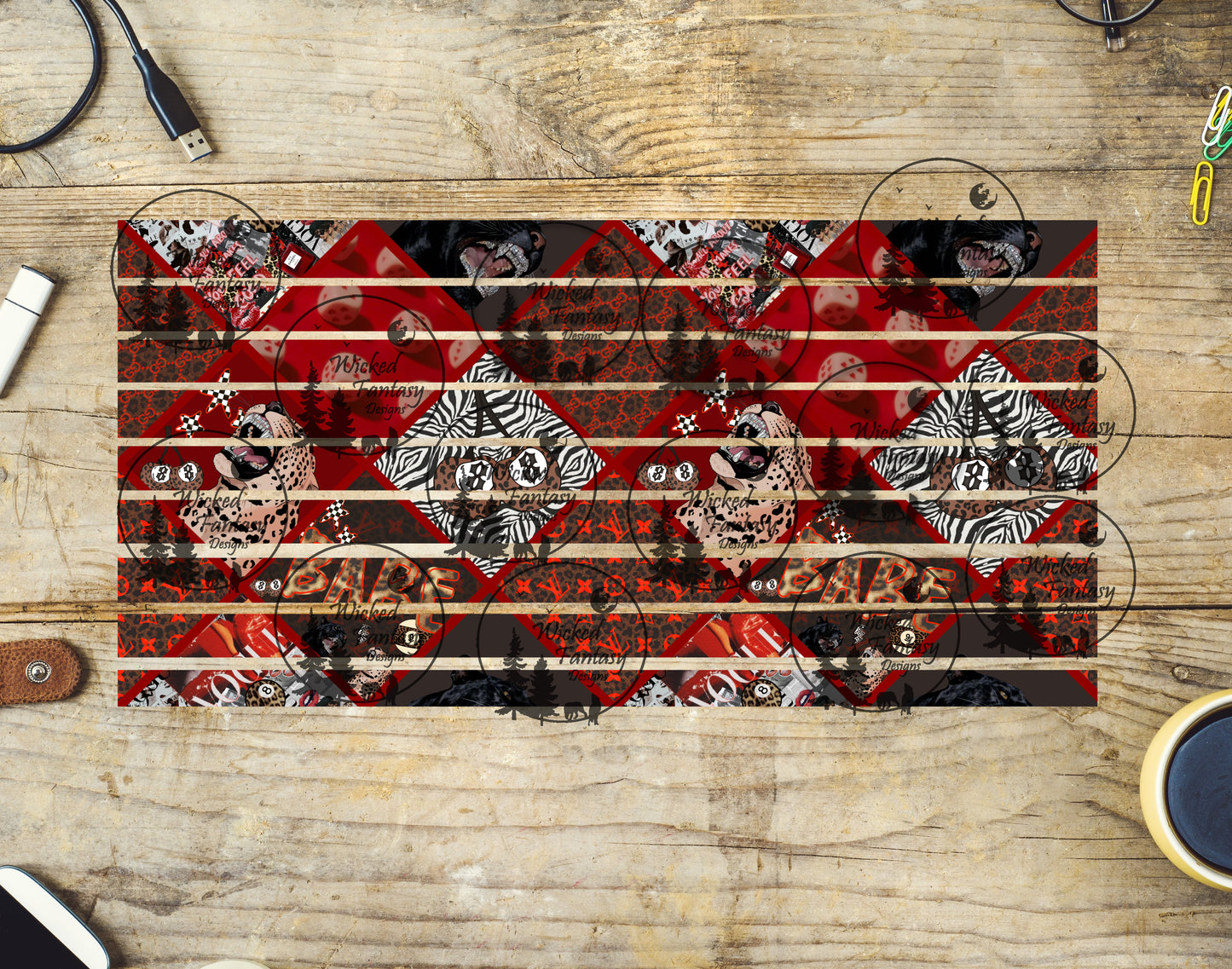 UVDTF Bougie Gambler Babe 6x12" Striping element