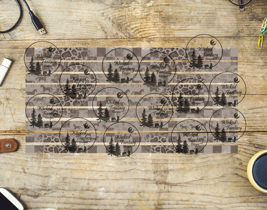 UVDTF Neutral Horses and Leopard Print 6x12" Striping element