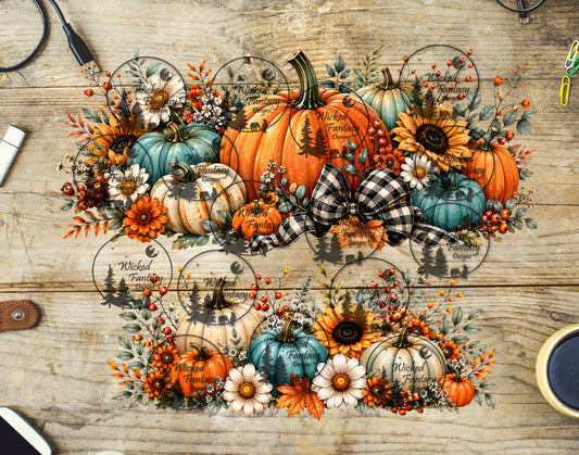 UVDTF Coquette Pumpkins and Sunflowers 40oz 16oz