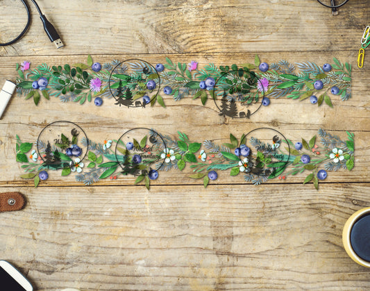 UVDTF Blueberries Border Element 12"