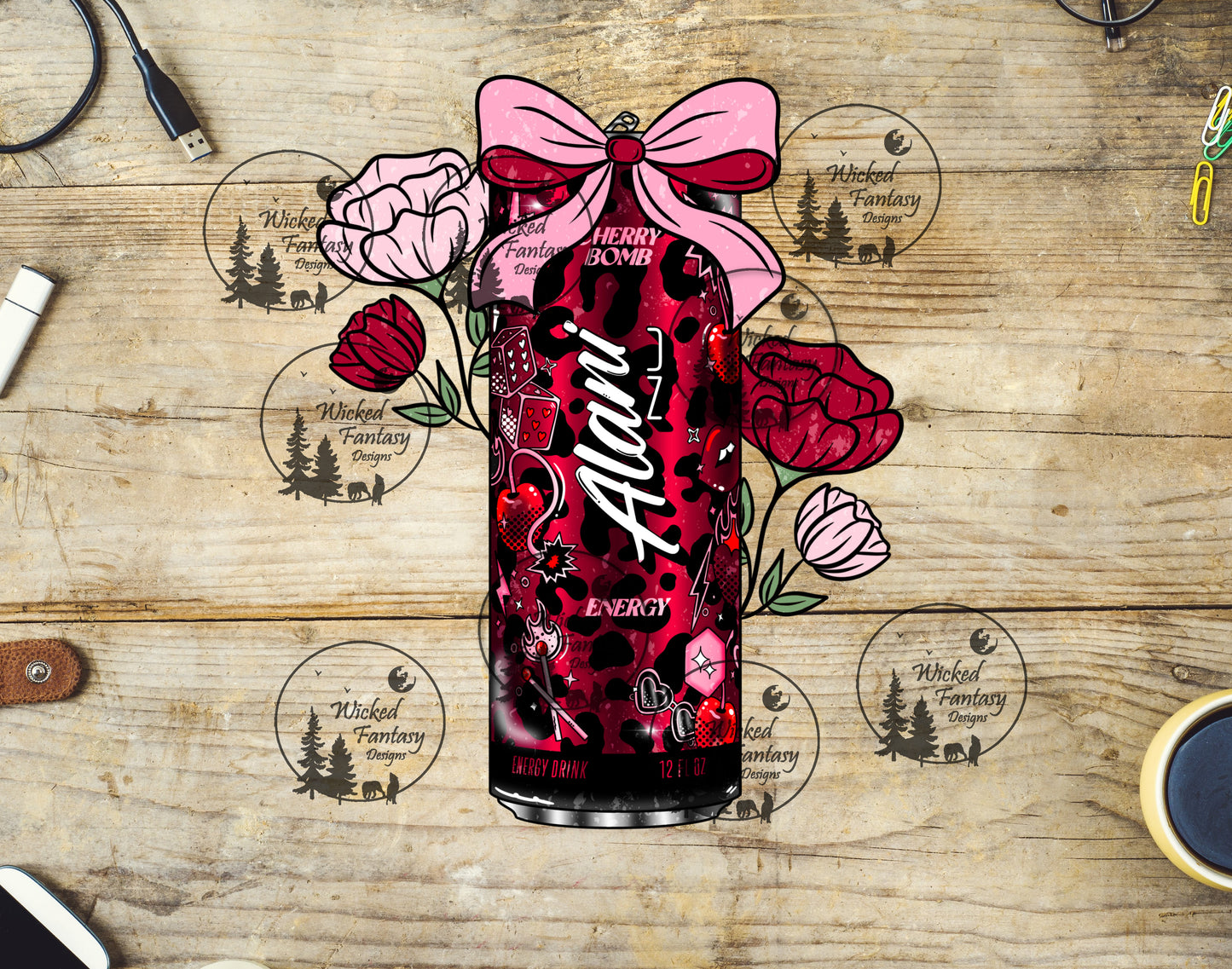 UVDTF Cherry Al with Roses