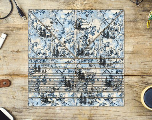 UVDTF Chinoiserie 20oz 30oz 10"x10" Triangles and Striping Element Sheet