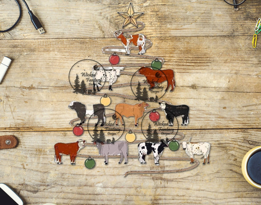 UVDTF Cows on a Rope Christmas Tree