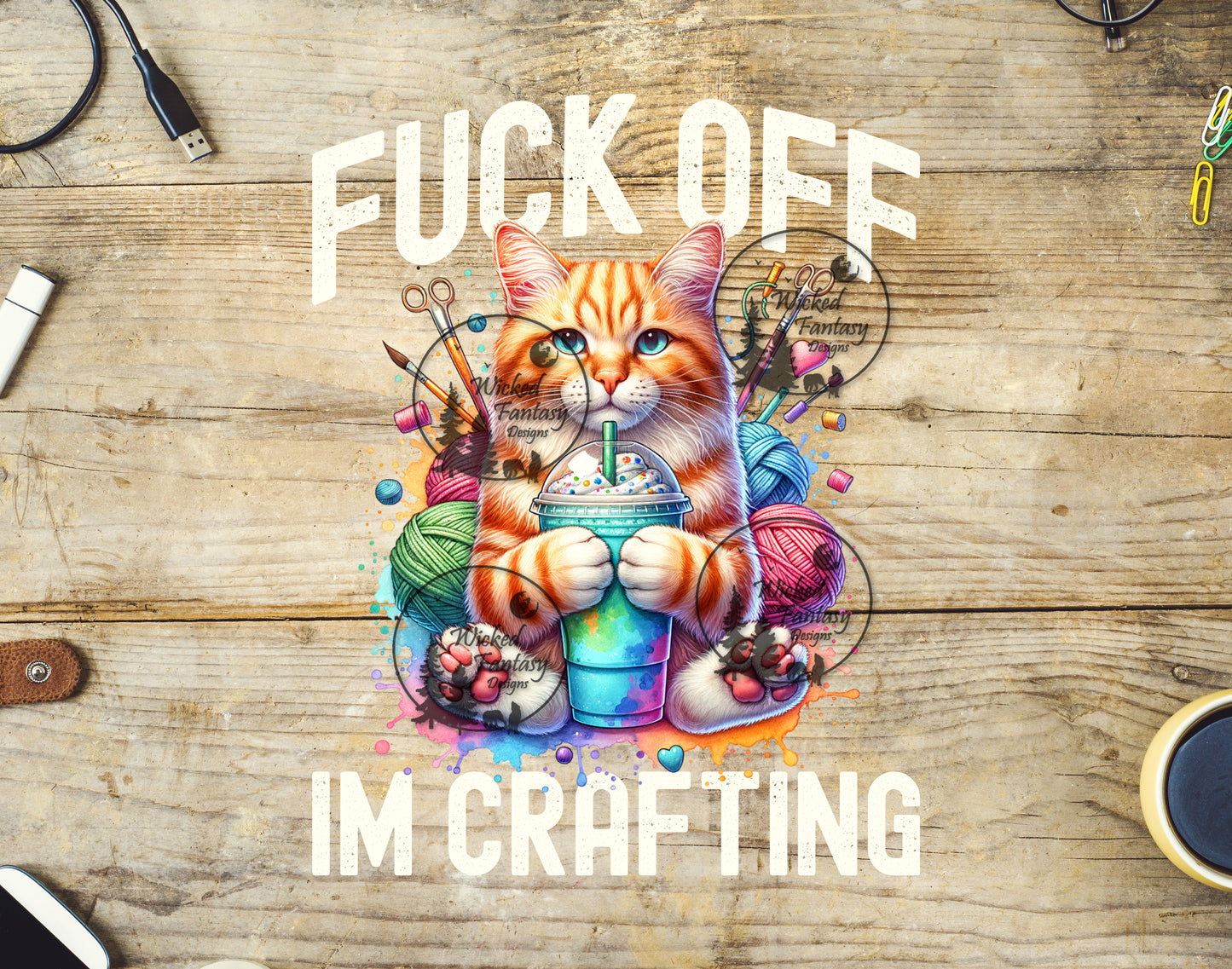 UVDTF F* Off I'm Crafting Ginger Cat