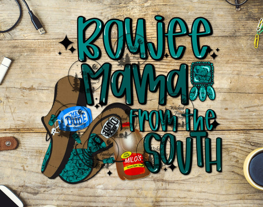 UVDTF Boujee Mama from the South Teal