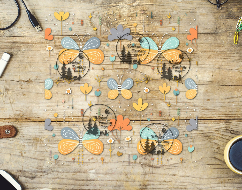 UVDTF Hello Butterflies 20oz 30oz 10"x10" Element