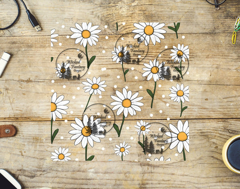 UVDTF Daisies and Polka-Dots 20oz 30oz 10"x10" Element