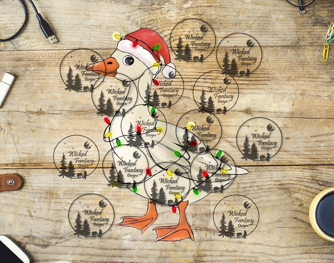 UVDTF Christmas Lights Goose