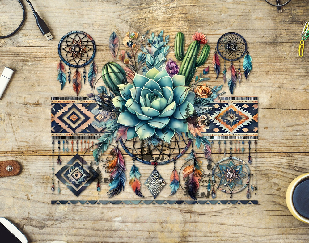 UVDTF Aztec Succulent 20oz 30oz 10"x10" Element
