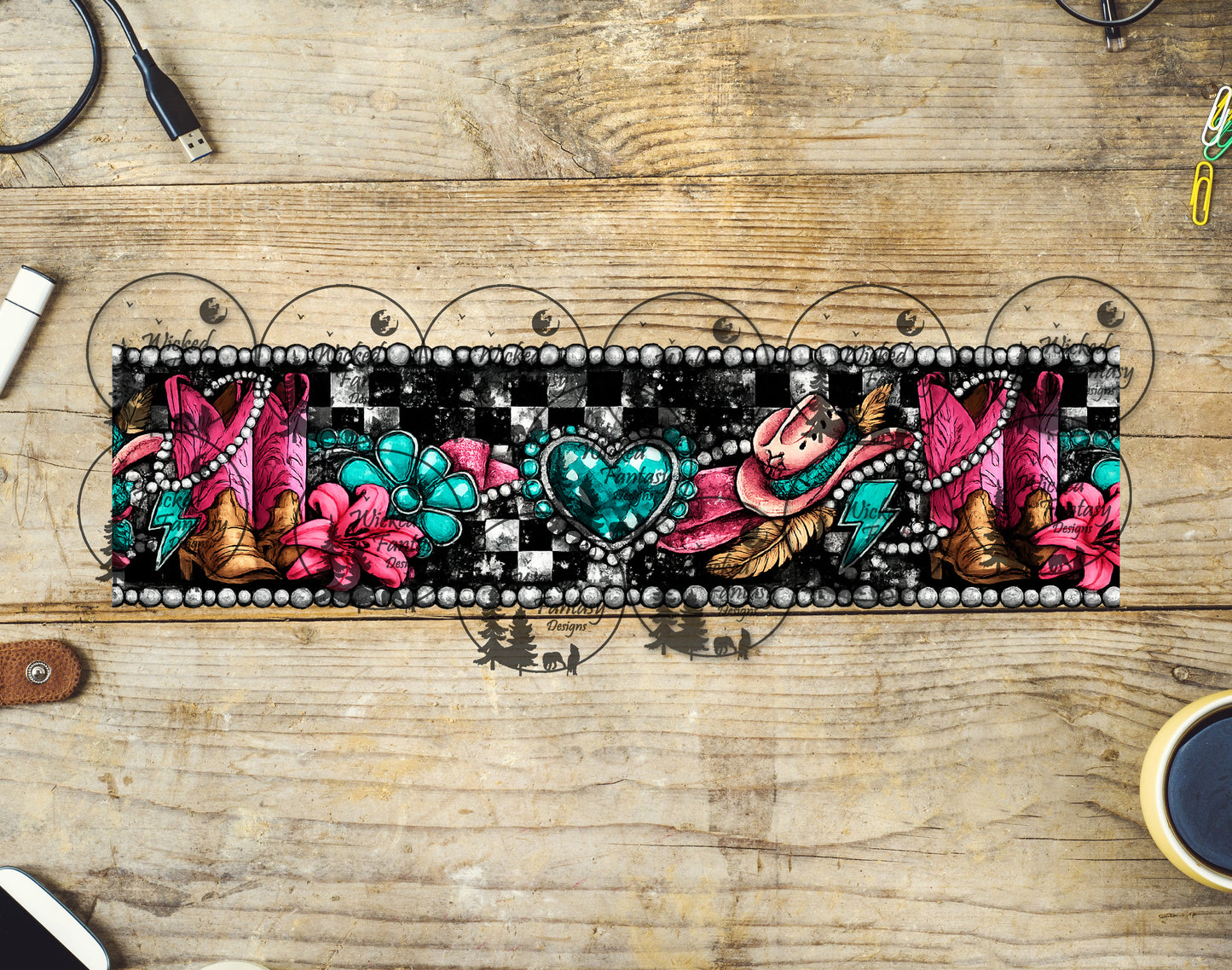 UVDTF Boujee Cowgirl Border Element 11"