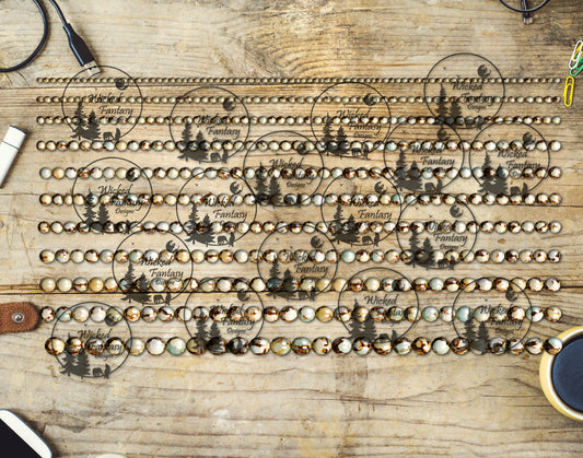 UVDTF Sage Dendritic Pearl Jasper Beads 6x12" Striping