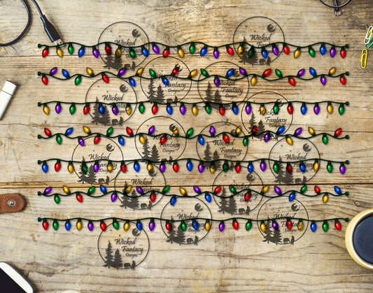 UVDTF Christmas Lights 6x12" Striping Element