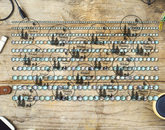 UVDTF Aqua Amazonite Beads 6x12" Striping