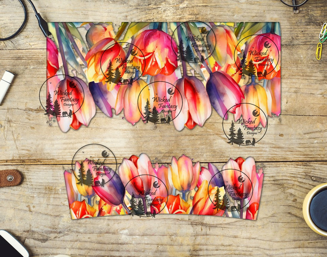 UVDTF Tulips 16oz 40oz Tumbler Wrap