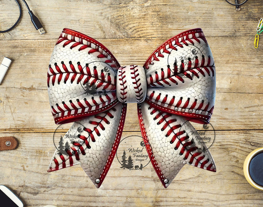 UVDTF Faux Baseball Bow