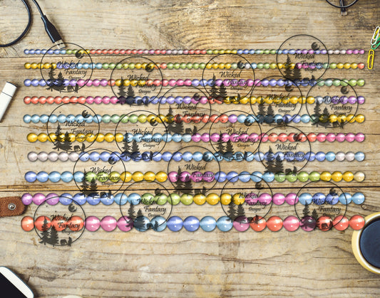 UVDTF Rainbow Selenite Beads 6x12" Striping