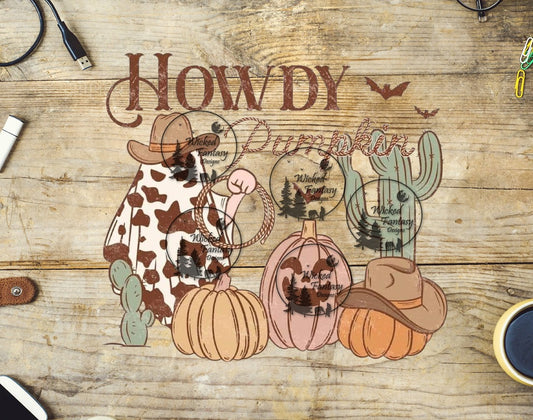 UVDTF Howdy Pumpkin Western Ghost