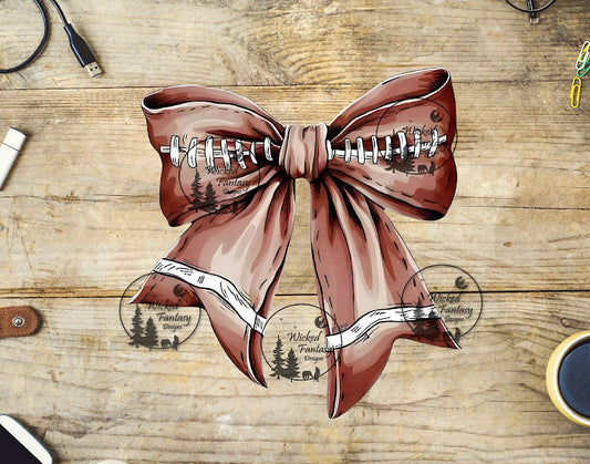 UVDTF Faux Football Bow