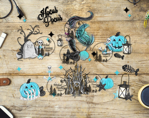 UVDTF Witchy Mermaid 20oz 30oz 10"x10" Element