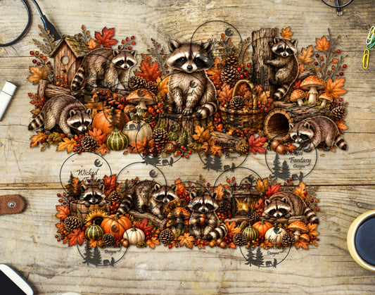 UVDTF Autumn Raccoon 40oz 16oz
