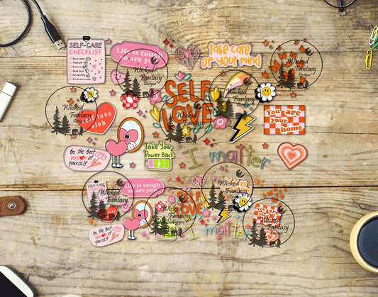 UVDTF Self Love 16oz 40oz Tumbler Wrap