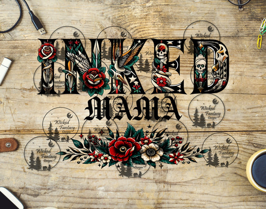 UVDTF Inked Mama 16oz 40oz Tumbler Wrap Element