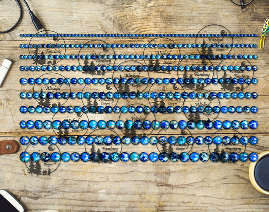 UVDTF Chrysocolla Beads 6x12" Striping