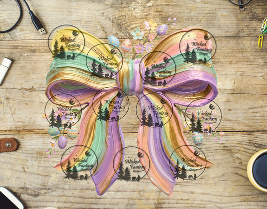 UVDTF Pastel Easter Bow