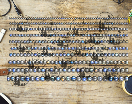UVDTF Labradorite Beads 6x12" Striping